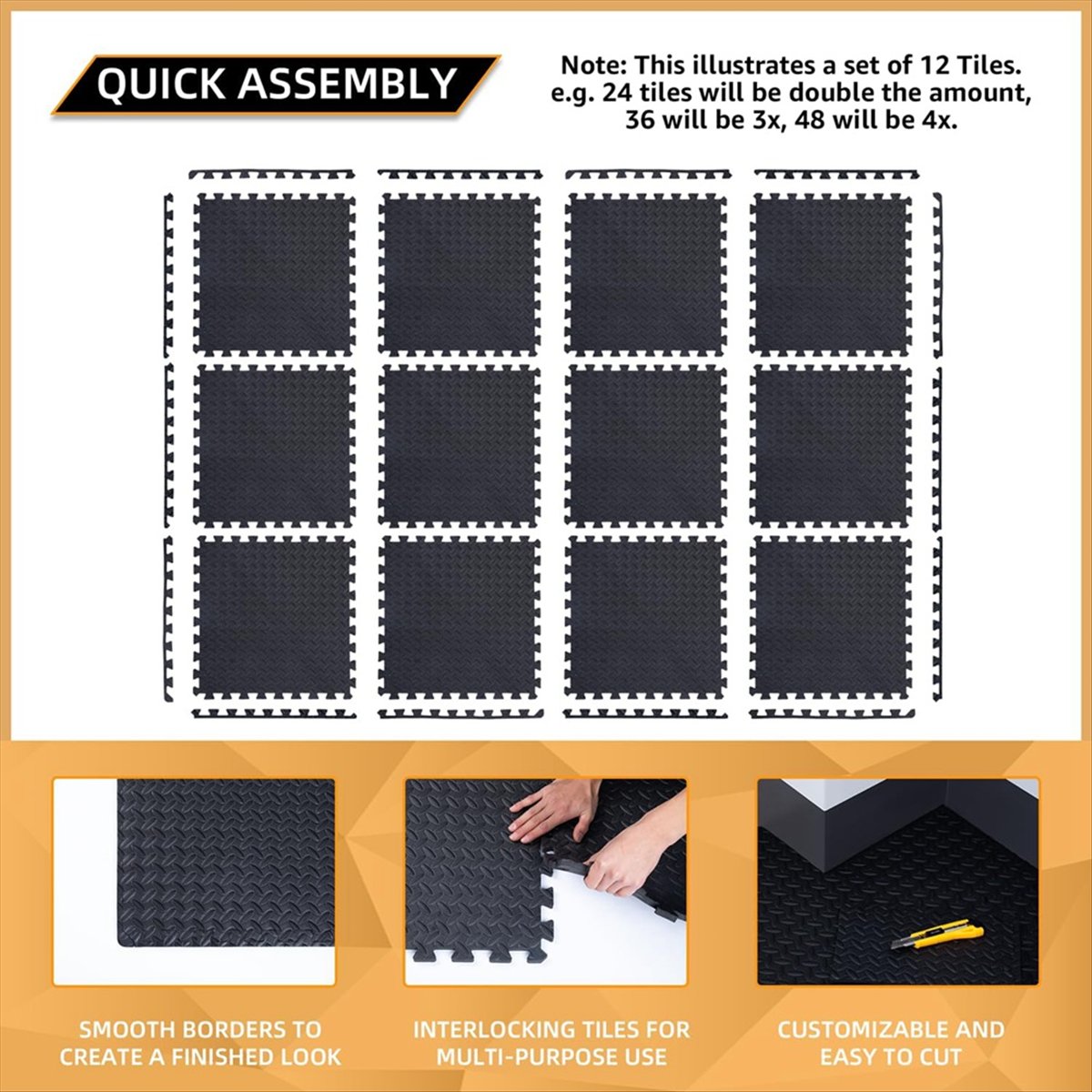 New arrival  12 Pack Floor Exe - Home Gym Yoga recension och pris