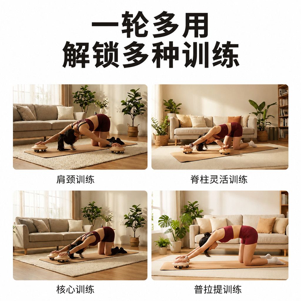 Wooden Core Slider With Univer - Home Gym Yoga recension och pris