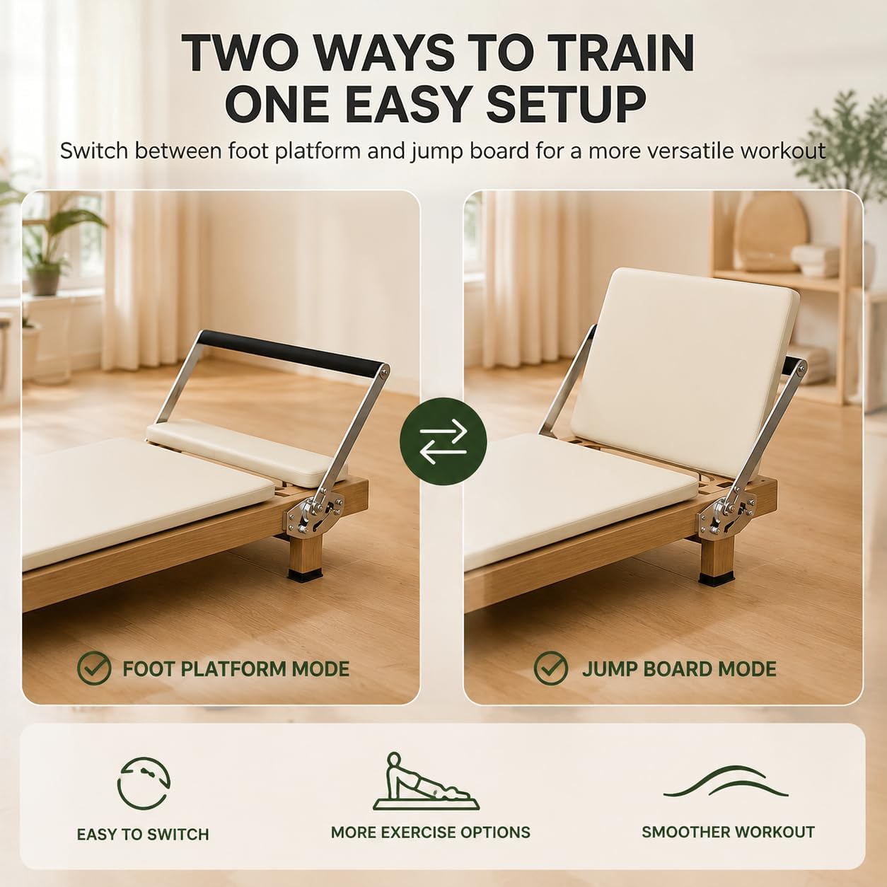 Foldable Pilates Reformer, Hom - Leg Home Gym Workout recension och pris