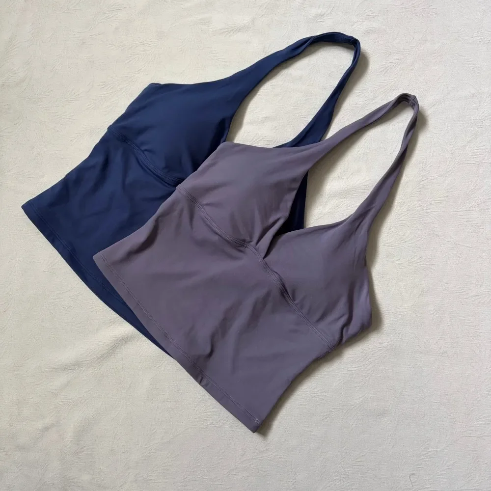 Logo V-neck Hanging Neck Vest  - Home Gym Yoga recension och pris