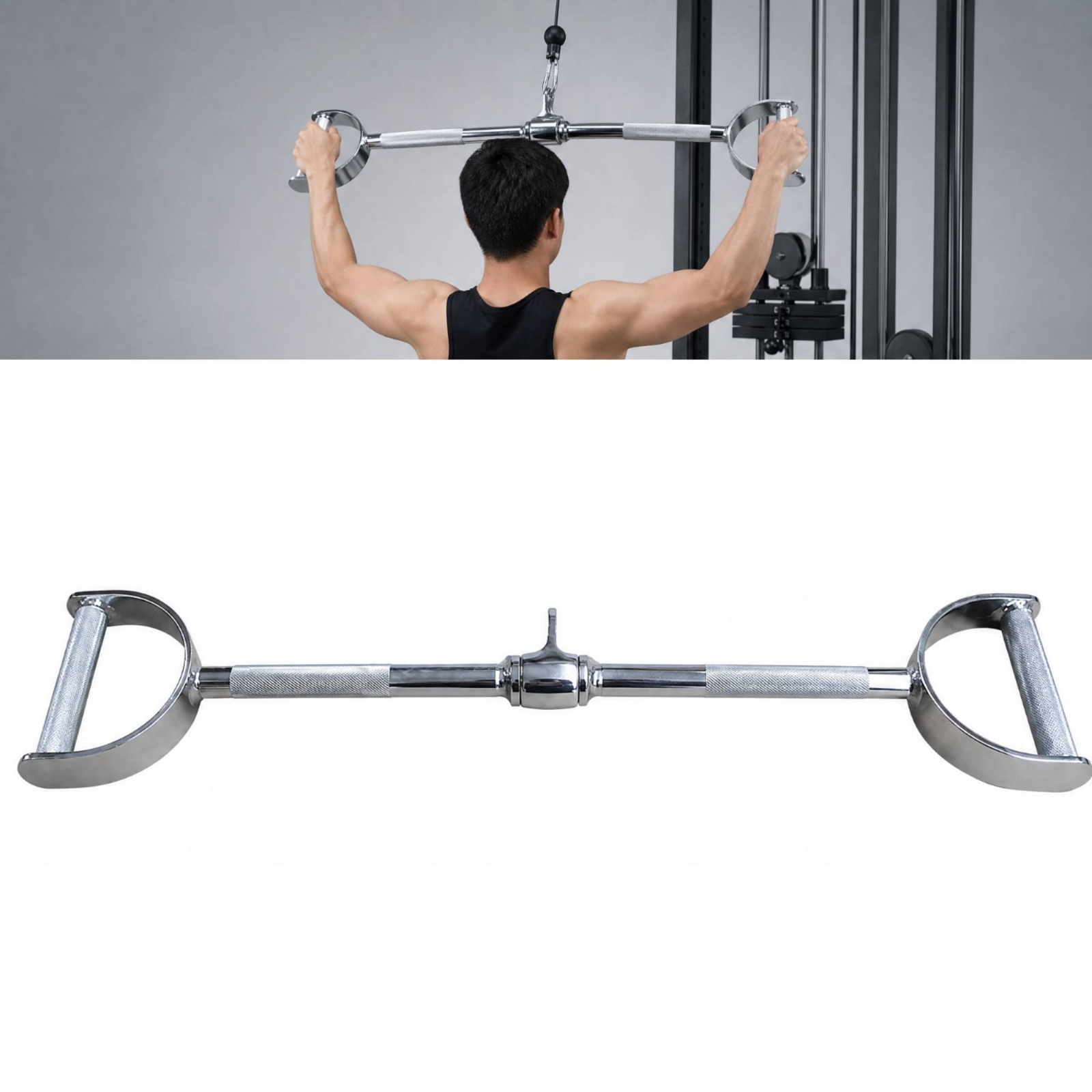 D-Shaped Wide-Grip Cable Handl - Lat Pulldown Cable recension och pris