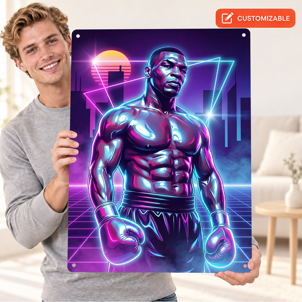 Mike Tyson Boxing Textured Met - Home Gym Neon Sign recension och pris