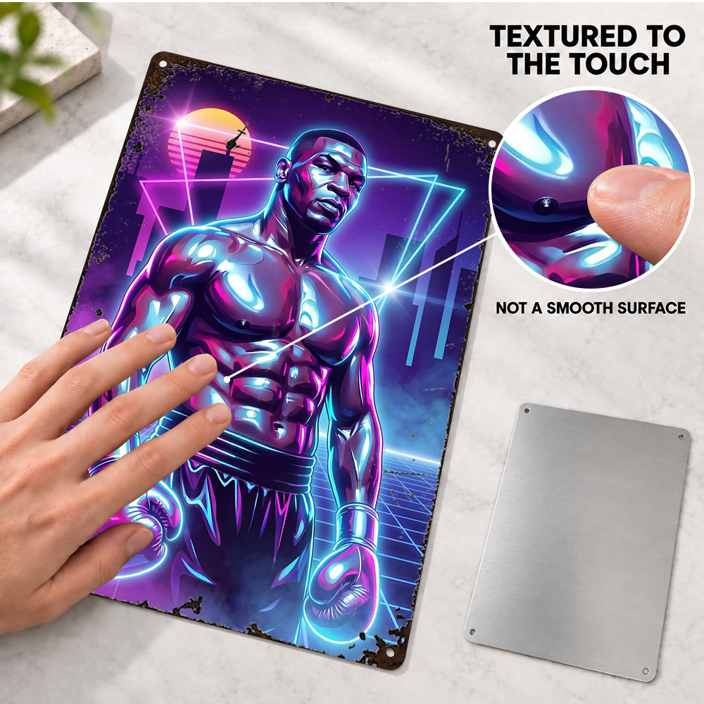 Mike Tyson Boxing Textured Met - Home Gym Neon Sign recension och pris
