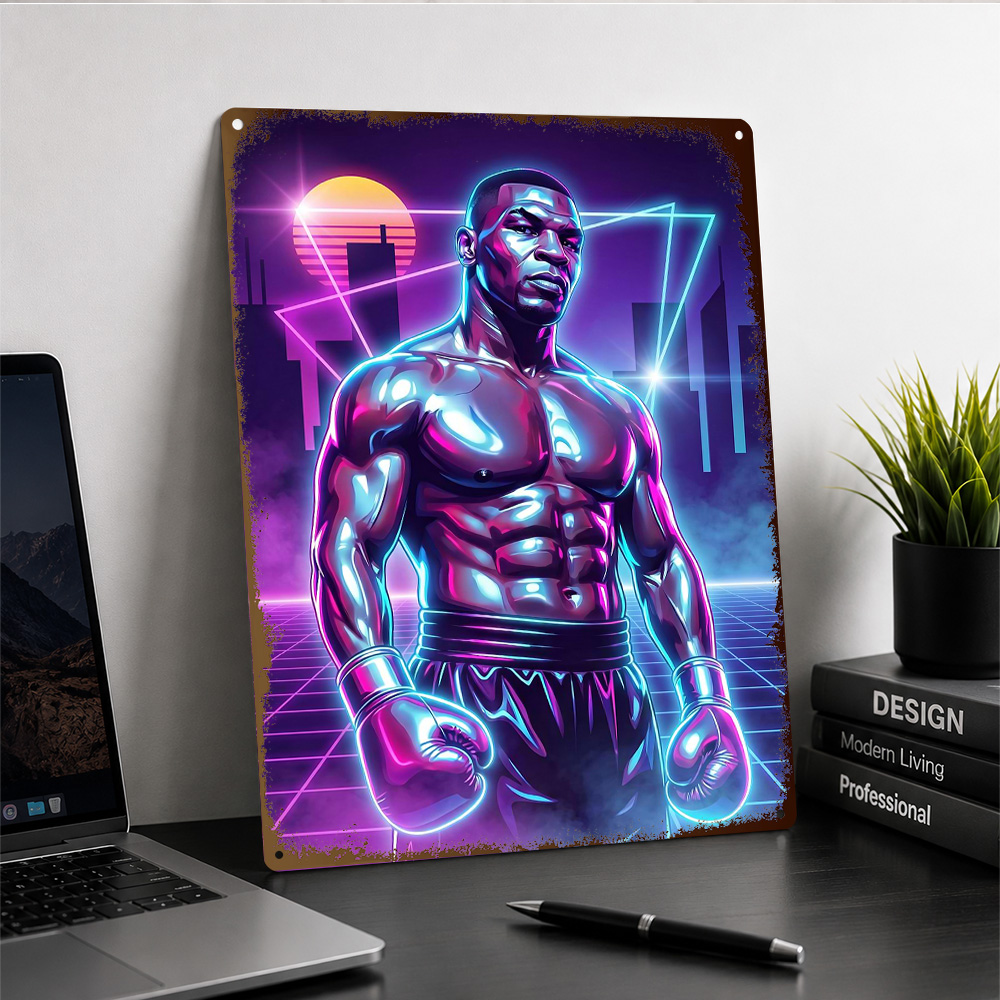 Mike Tyson Boxing Textured Met - Home Gym Neon Sign recension och pris