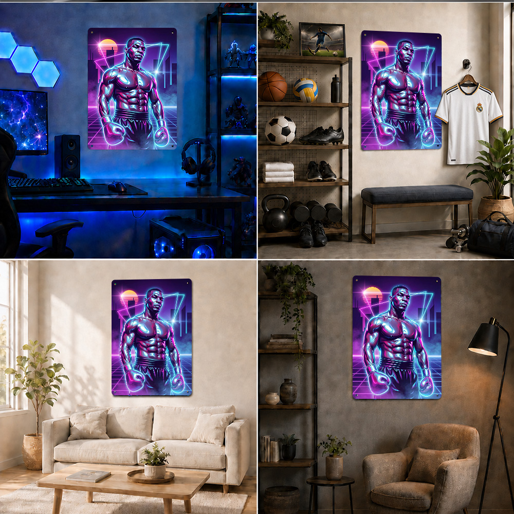 Mike Tyson Boxing Textured Met - Home Gym Neon Sign recension och pris