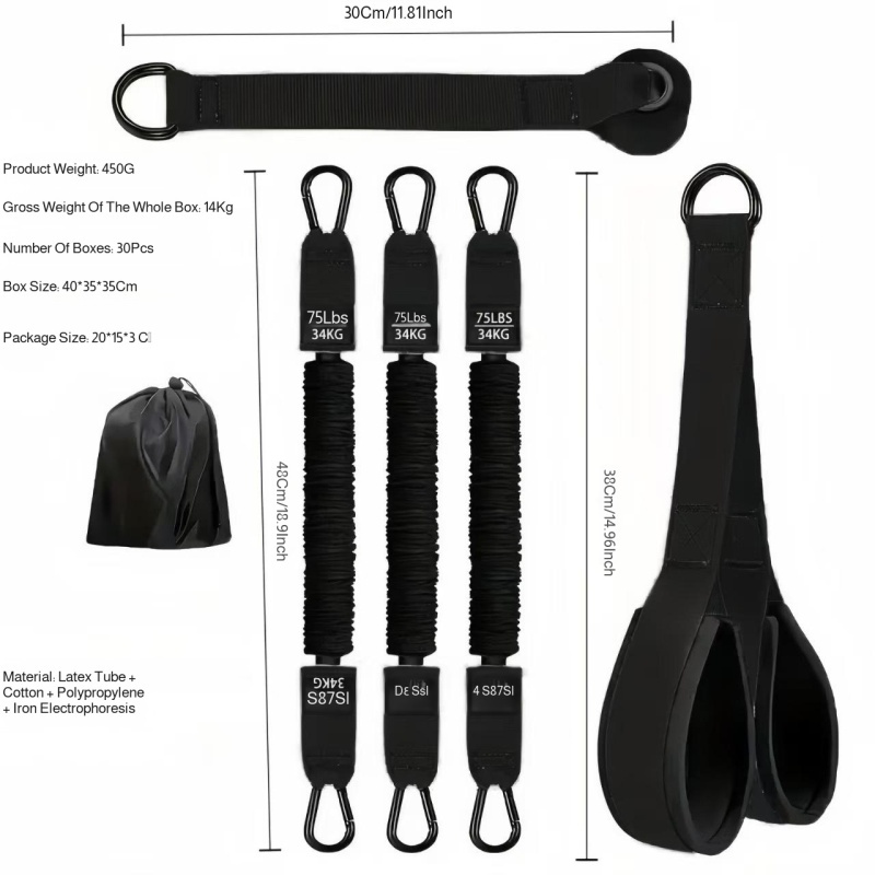 Resistance Bands Set Triceps R - Home Gym Routine recension och pris